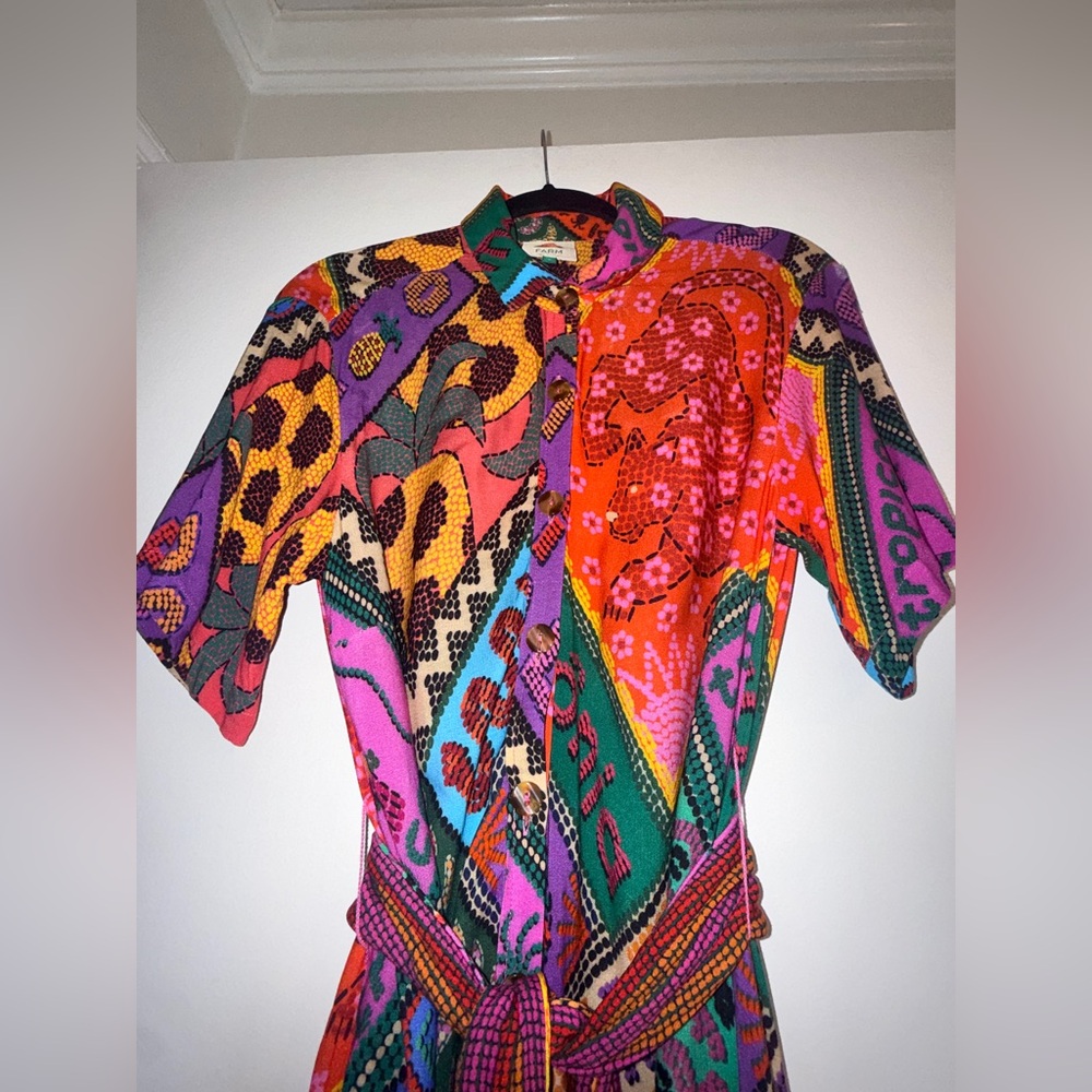 FARM RIO  Dotted Patch Scarf Jumpsuit SIZE: SMALL - Picture 8 of 13